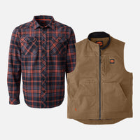 Orange and Black Plaid